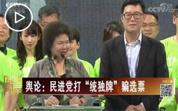 輿論:民進黨打“統(tǒng)獨牌”騙選票